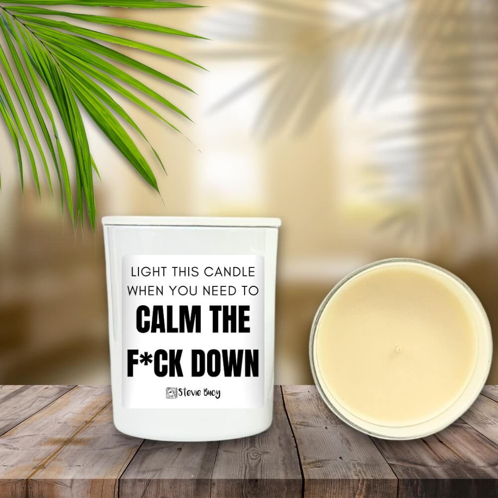 Calm Down Naughty Candle - by Stevie Buoy