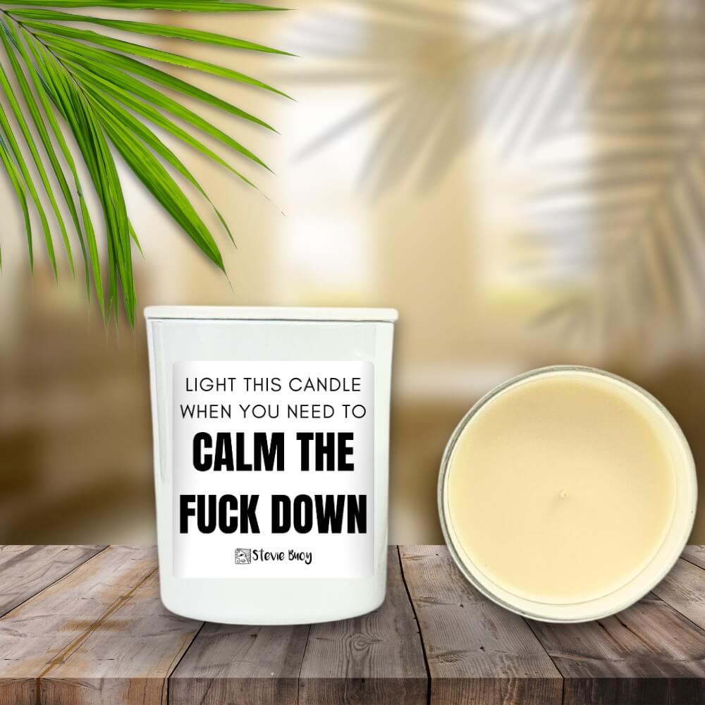 Calm Down Naughty Candle - by Stevie Buoy