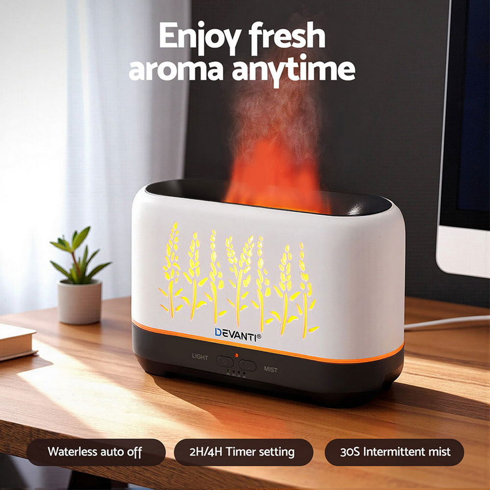 Devanti Aroma Diffuser Aromatherapy Flame 200ml - by Stevie Buoy