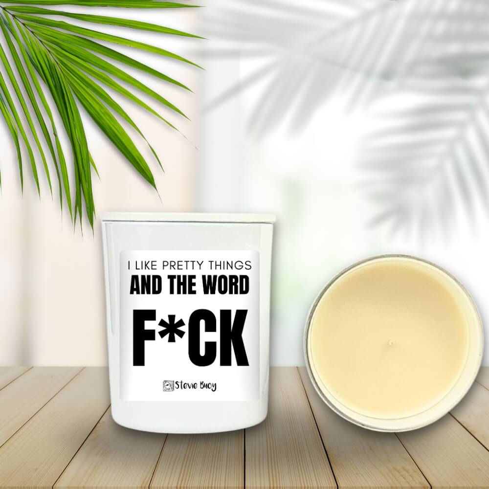 I Like Pretty Things Naughty Candle - by Stevie Buoy