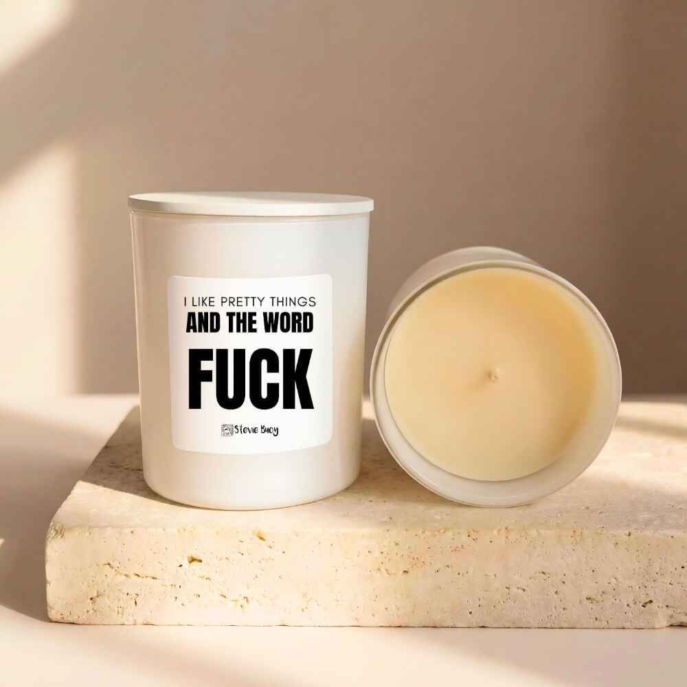 I Like Pretty Things Naughty Candle - Large by Stevie Buoy