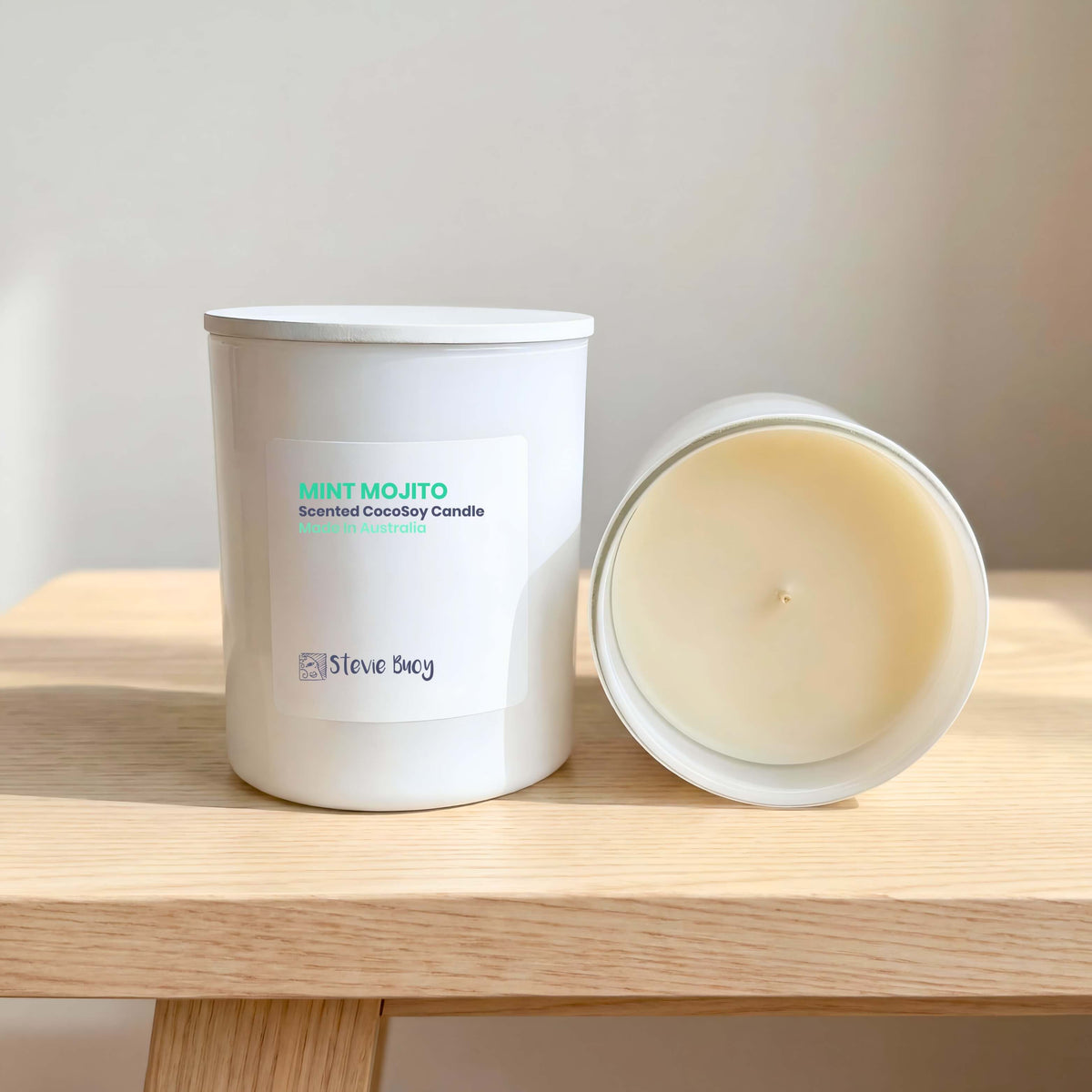 Mint Mojito Scented Cocosoy Candles - Large by Stevie Buoy