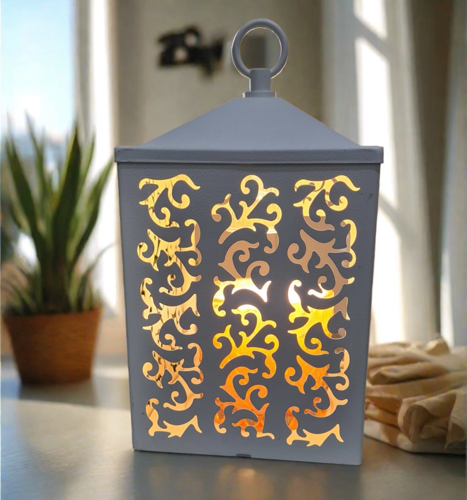 White Cottage Lantern - by Stevie Buoy