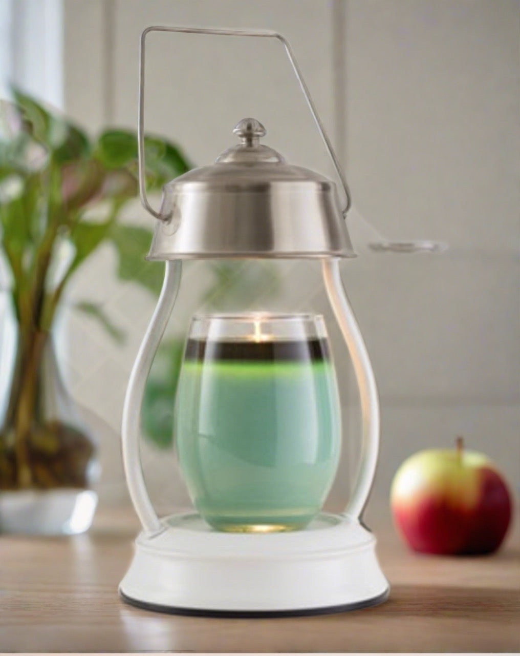 White Nickel Hurricane Lantern - by Stevie Buoy
