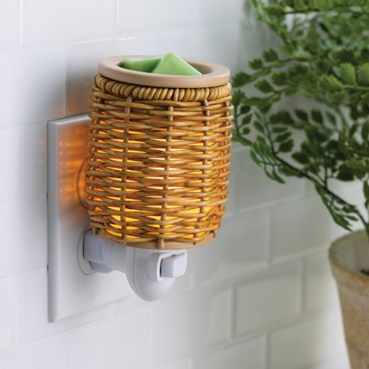 Wicker Lantern Pluggable Warmer - by Stevie Buoy