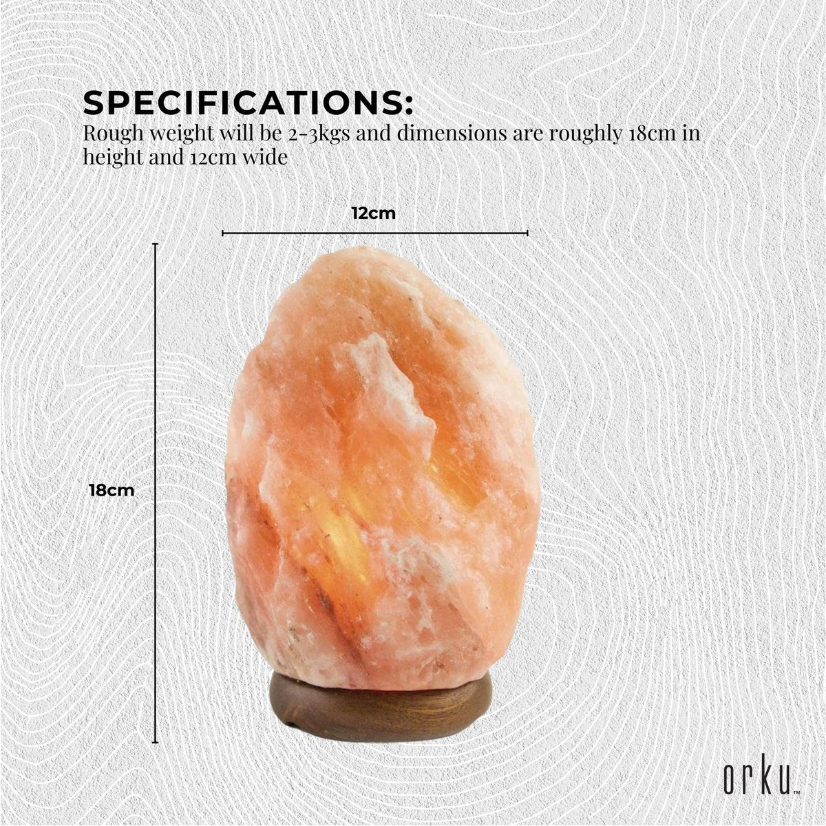 12v 12w 2-3 Kgs Himalayan Pink Salt Lamp Natural Rock Crystal Light Bulb On/off - by Stevie Buoy
