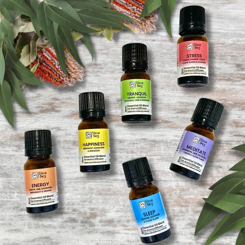 Essential Oil Blends For Aroma Diffusers - Shop Now @ Stevie Buoy