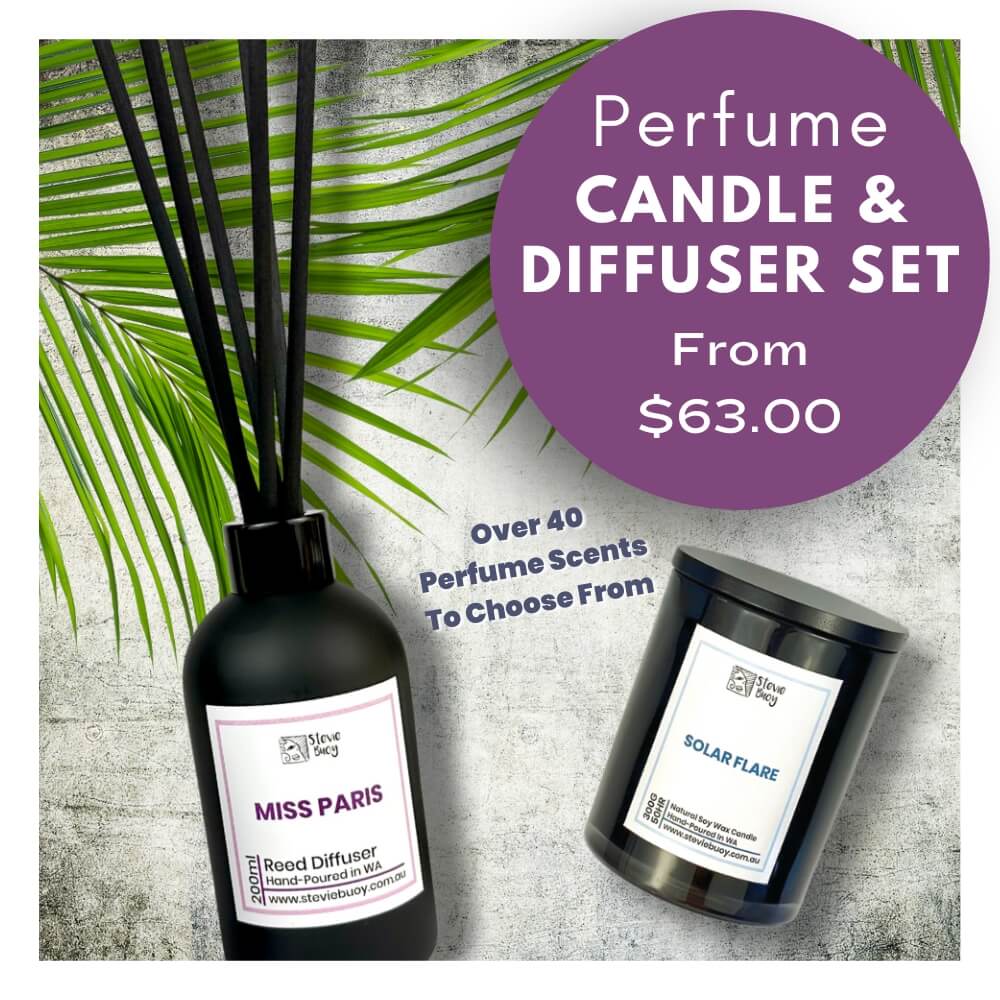 Perfume Candle &amp; Diffuser Set - Shop Now @ Stevie Buoy