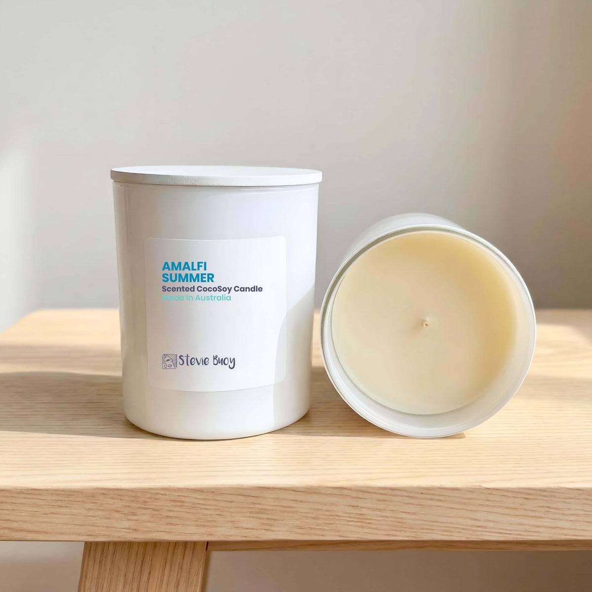 Amalfi Summer Scented Cocosoy Candles - Large by Stevie Buoy