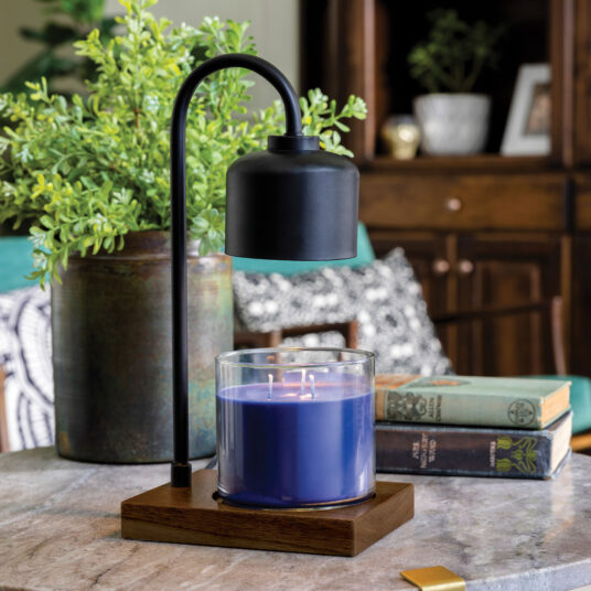 Black & Wood Arched Lamp - by Stevie Buoy