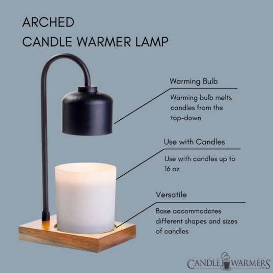 Black & Wood Arched Lamp - by Stevie Buoy