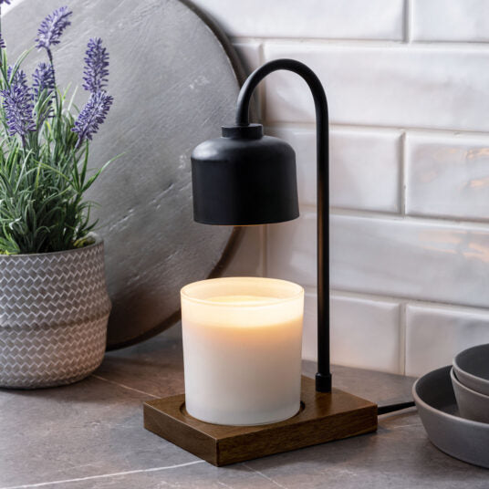 Black & Wood Arched Lamp - by Stevie Buoy