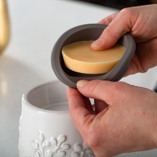 Blue Herringbone Flip Dish Wax Warmer - by Stevie Buoy