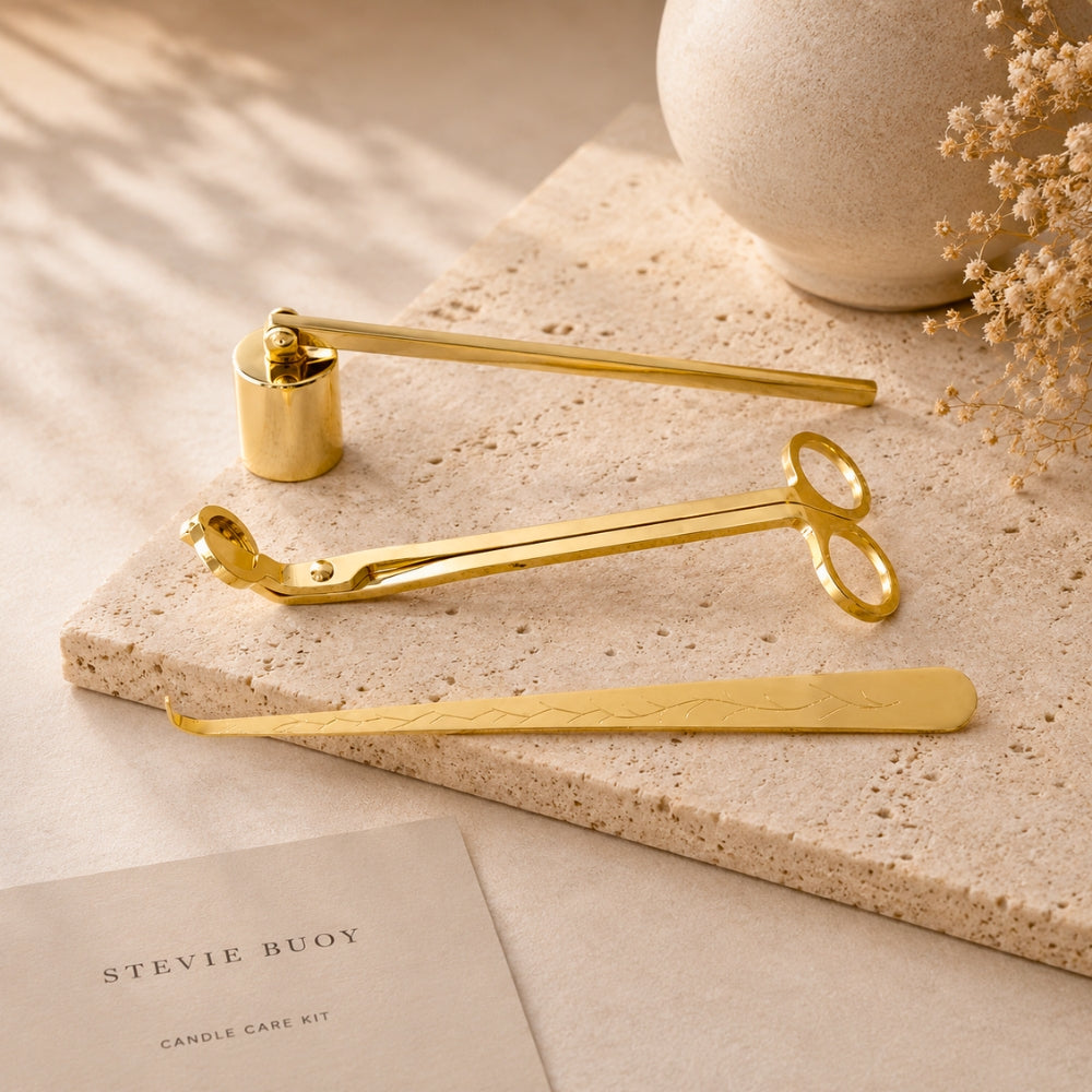 Candle Care Kit - 3 Piece Gold - by Stevie Buoy