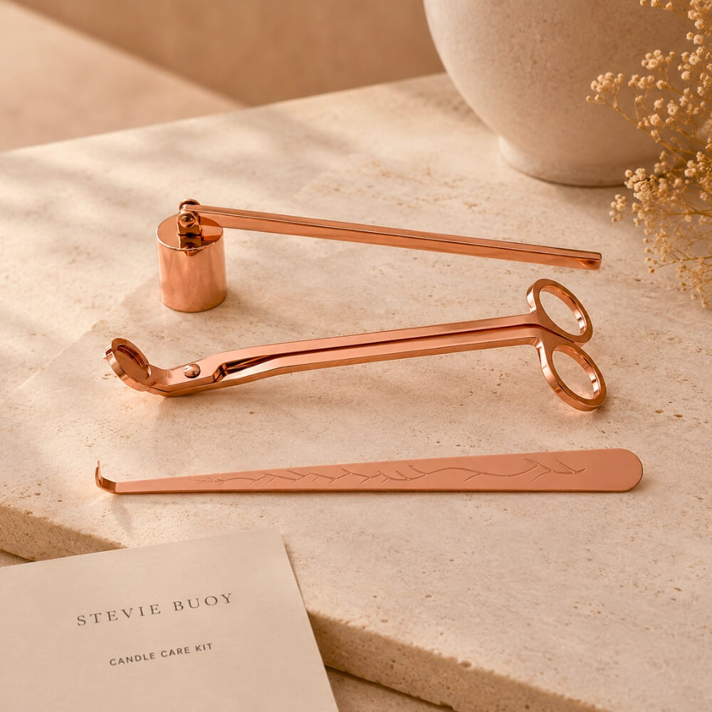 Candle Care Kit - 3 Piece Rose Gold - by Stevie Buoy