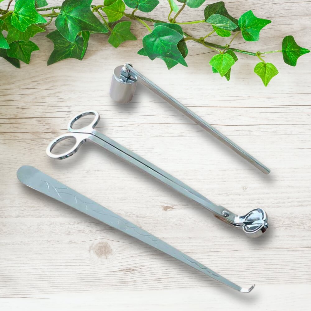 Candle Care Kit - 3 Piece Silver - by Stevie Buoy