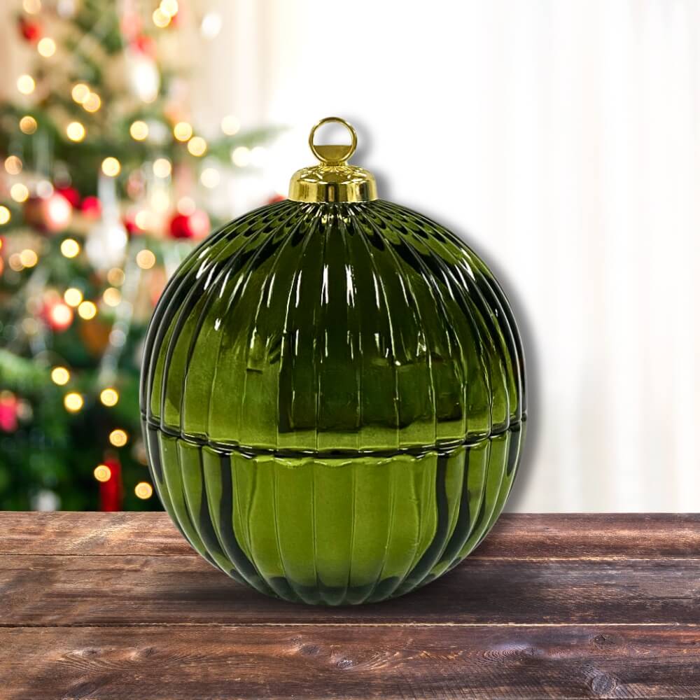 Christmas Cocosoy Candle - Green Bauble - by Stevie Buoy