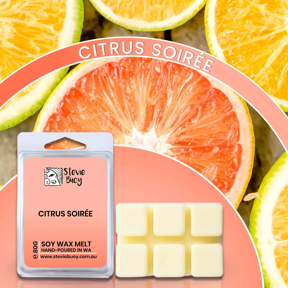 Citrus Soirée Clamshell Wax Melts - by Stevie Buoy