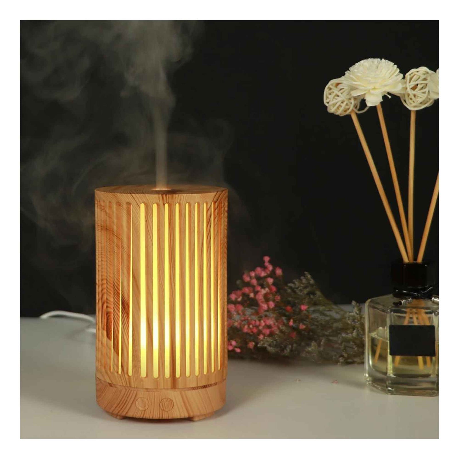 Essential Oil Aroma Diffuser - 200ml Remote Cylinder Aromatherapy Air Humidifier - by Stevie Buoy