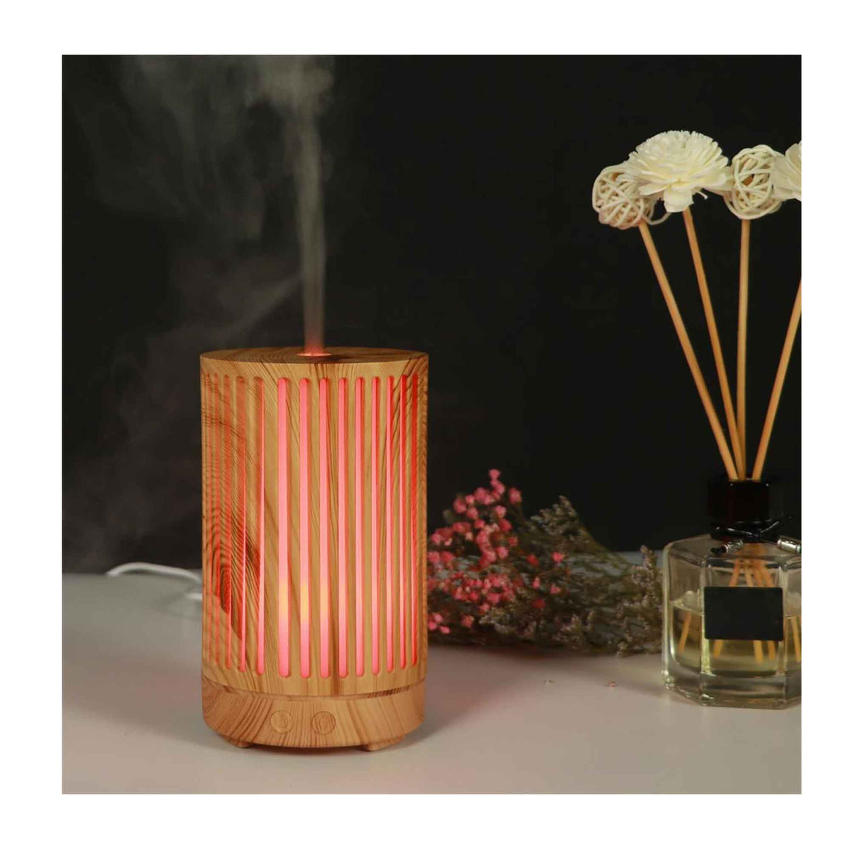 Essential Oil Aroma Diffuser - 200ml Remote Cylinder Aromatherapy Air Humidifier - by Stevie Buoy