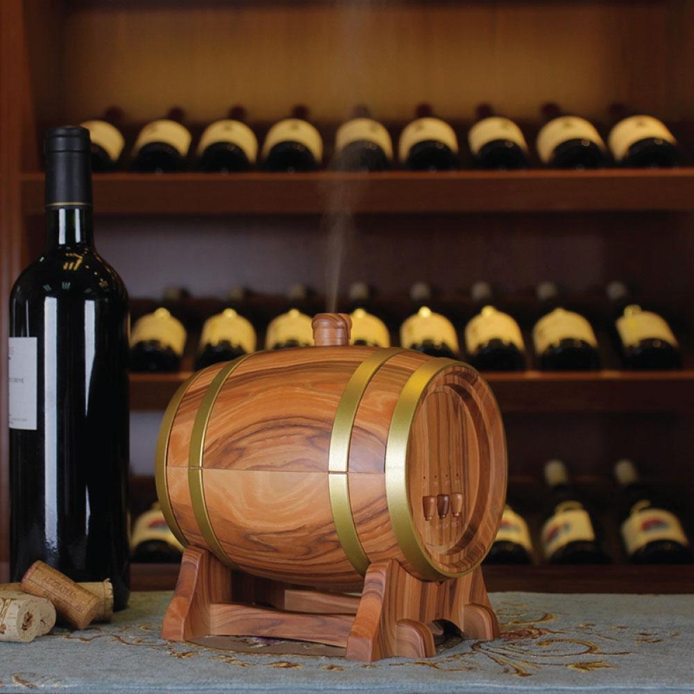 Essential Oil Aroma Diffuser - 350ml Barrel Wood Ultrasonic Air Mist Humidifier - by Stevie Buoy