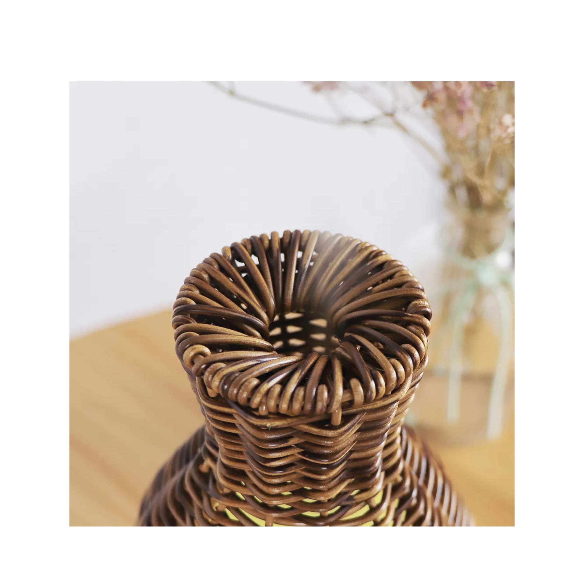 Essential Oil Aroma Diffuser and Remote - 100ml Rattan Vase Mist Humidifier - by Stevie Buoy