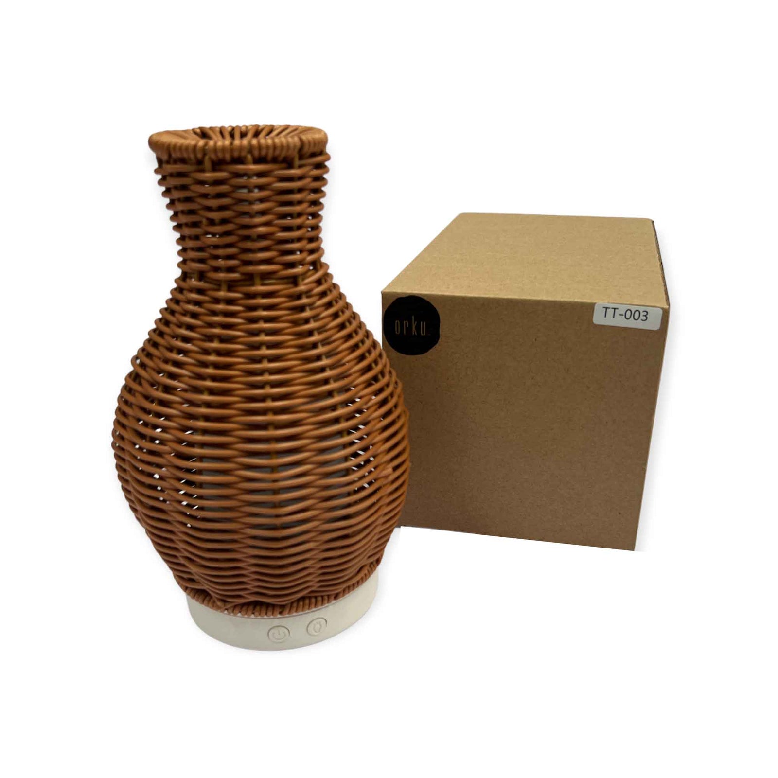Essential Oil Aroma Diffuser and Remote - 100ml Rattan Vase Mist Humidifier - by Stevie Buoy