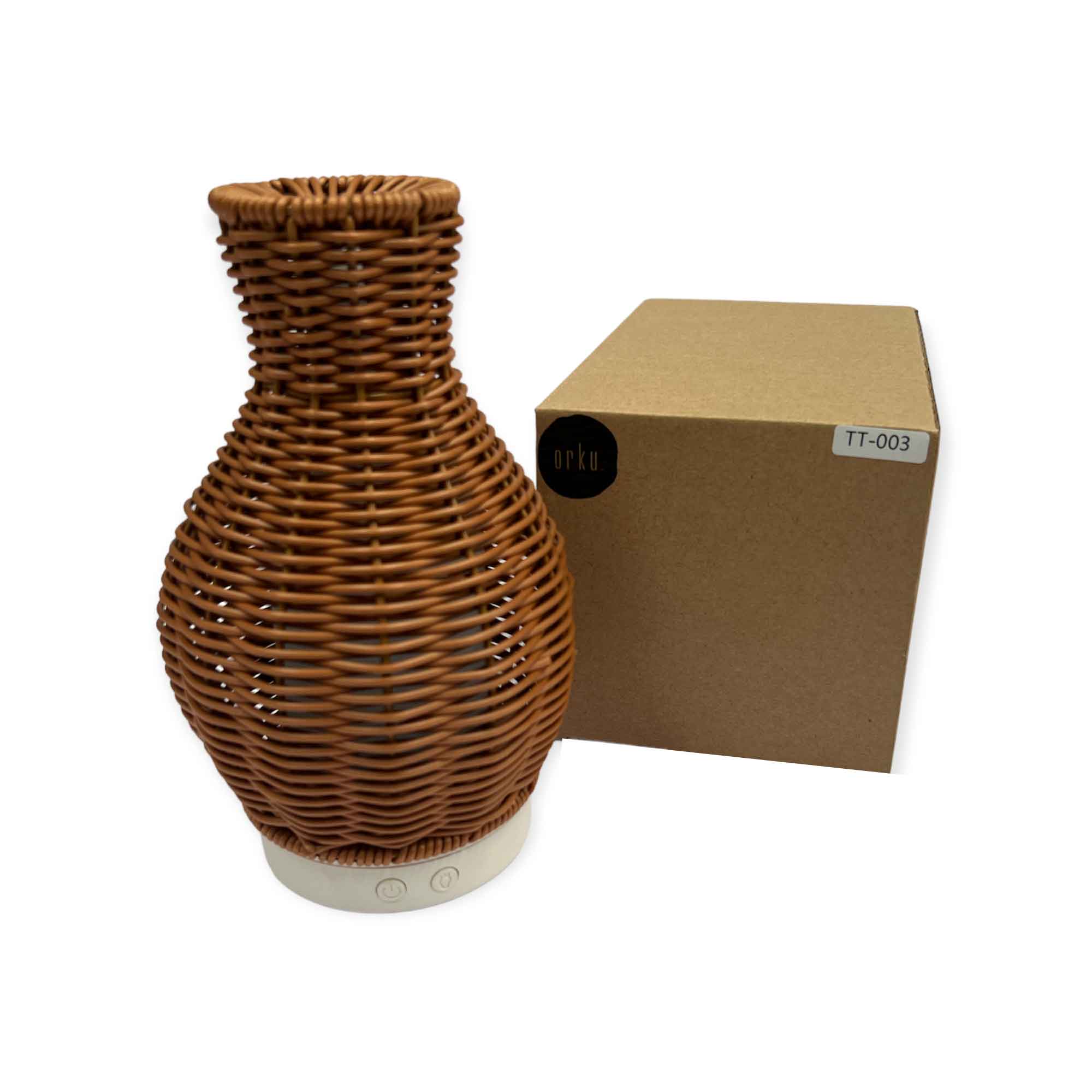 Essential Oil Aroma Diffuser and Remote - 100ml Rattan Vase Mist Humidifier - by Stevie Buoy