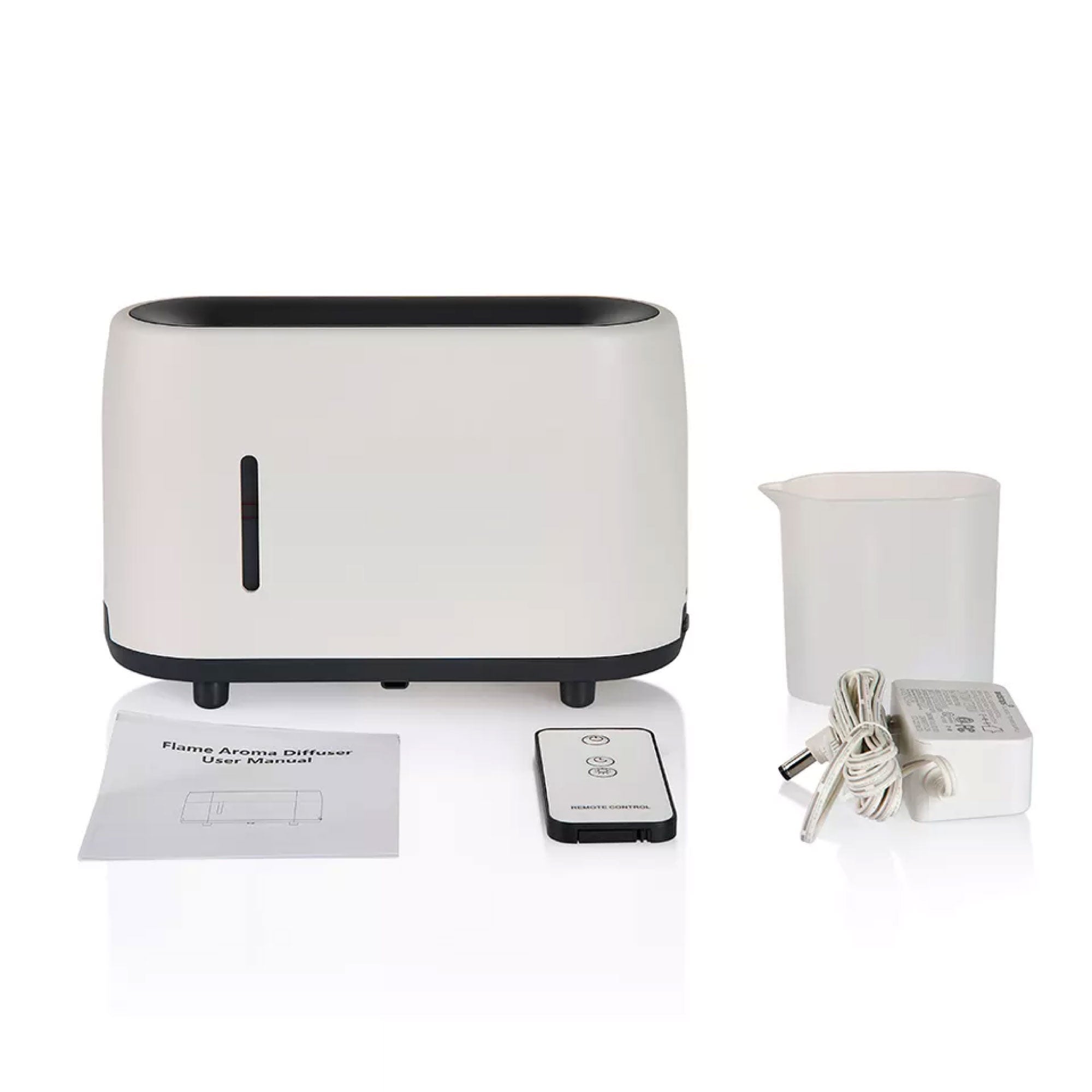 Essential Oil Aroma Diffuser and Remote White 240ml Flame Fire Style Air Humidifier by Stevie Buoy