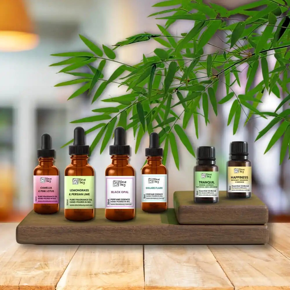 Essential oil bottles.