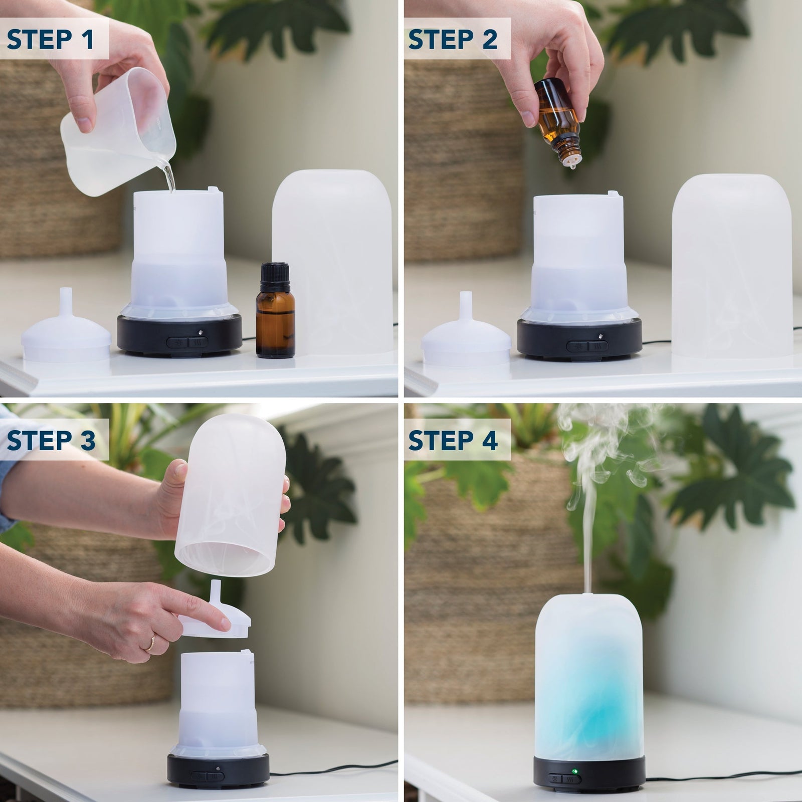 Frosted Glass Ultrasonic Aroma Diffuser - by Stevie Buoy