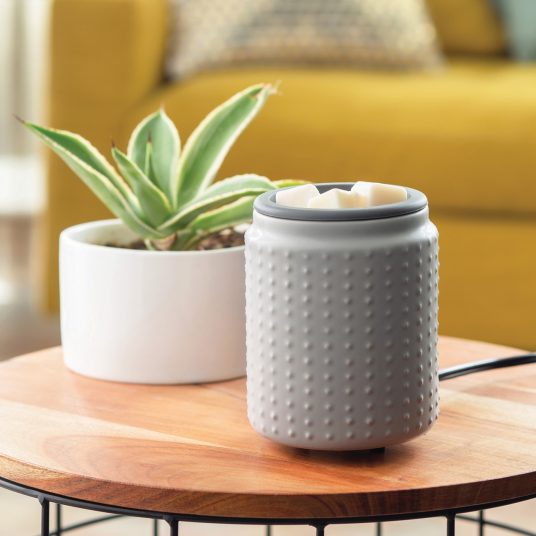 Gray Hobnail Flip Dish Wax Warmer - by Stevie Buoy