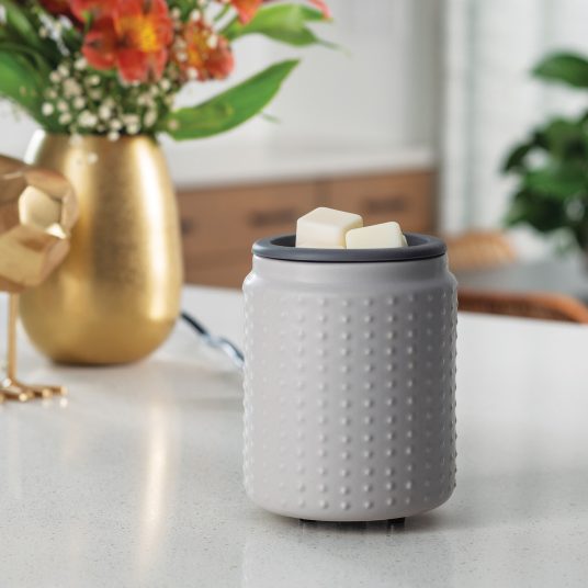 Gray Hobnail Flip Dish Wax Warmer - by Stevie Buoy