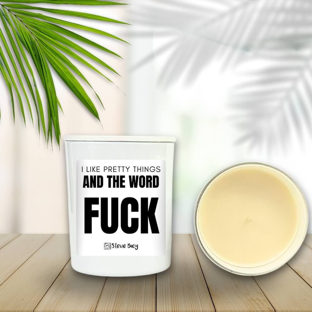 I Like Pretty Things Naughty Candle - by Stevie Buoy