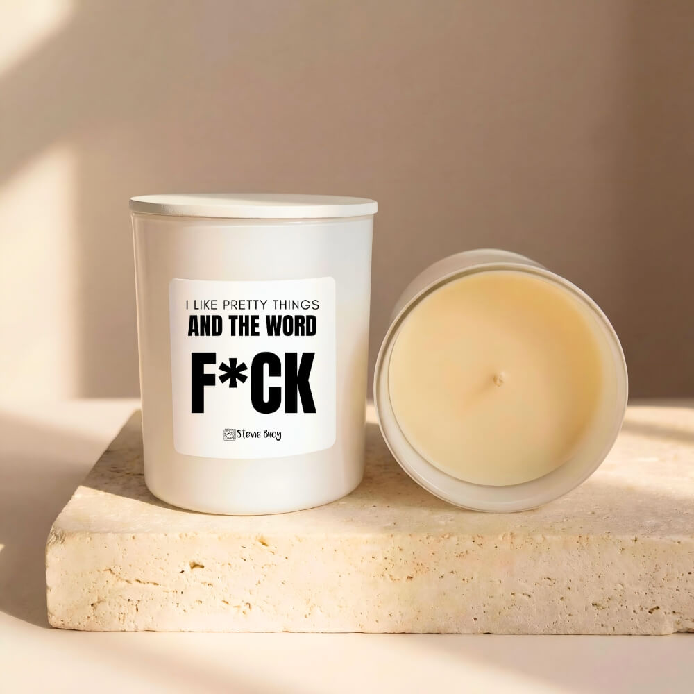 I Like Pretty Things Naughty Candle - Large by Stevie Buoy