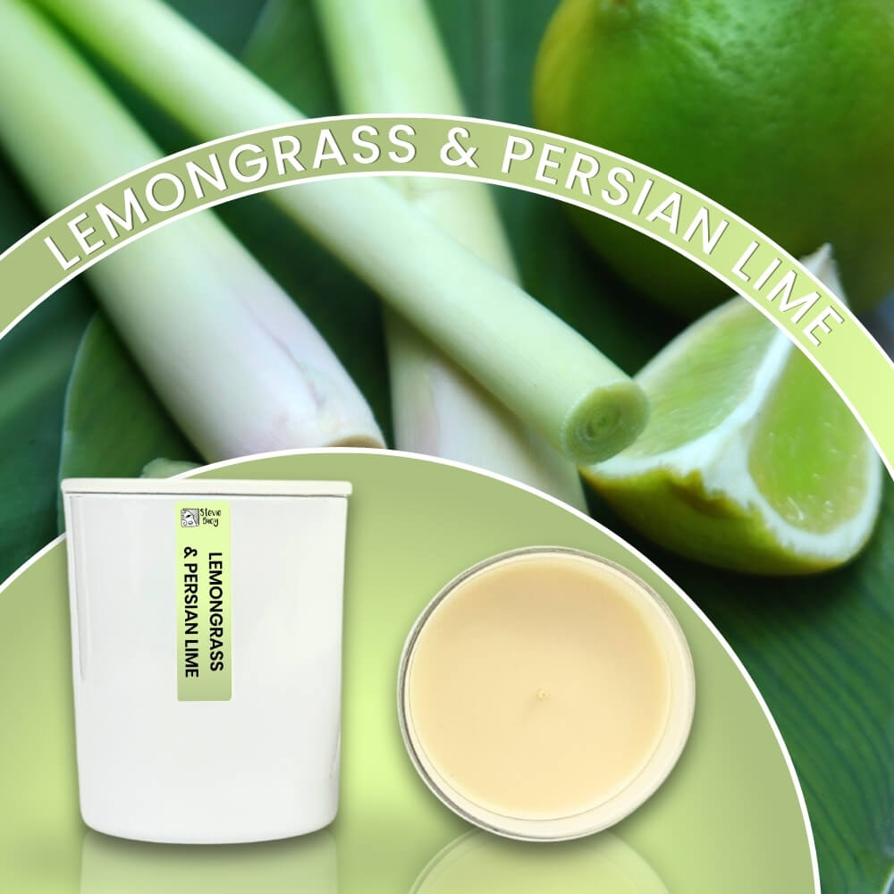 Lemongrass &amp; Persian Lime Scented Cocosoy Candles - Large by Stevie Buoy