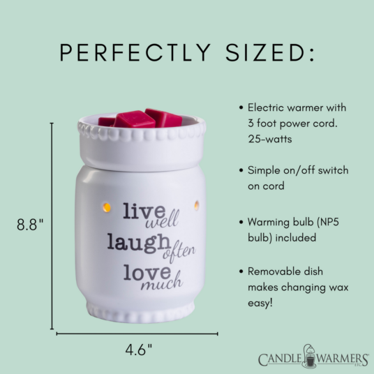 Live Laugh Love Illumination Warmer - by Stevie Buoy