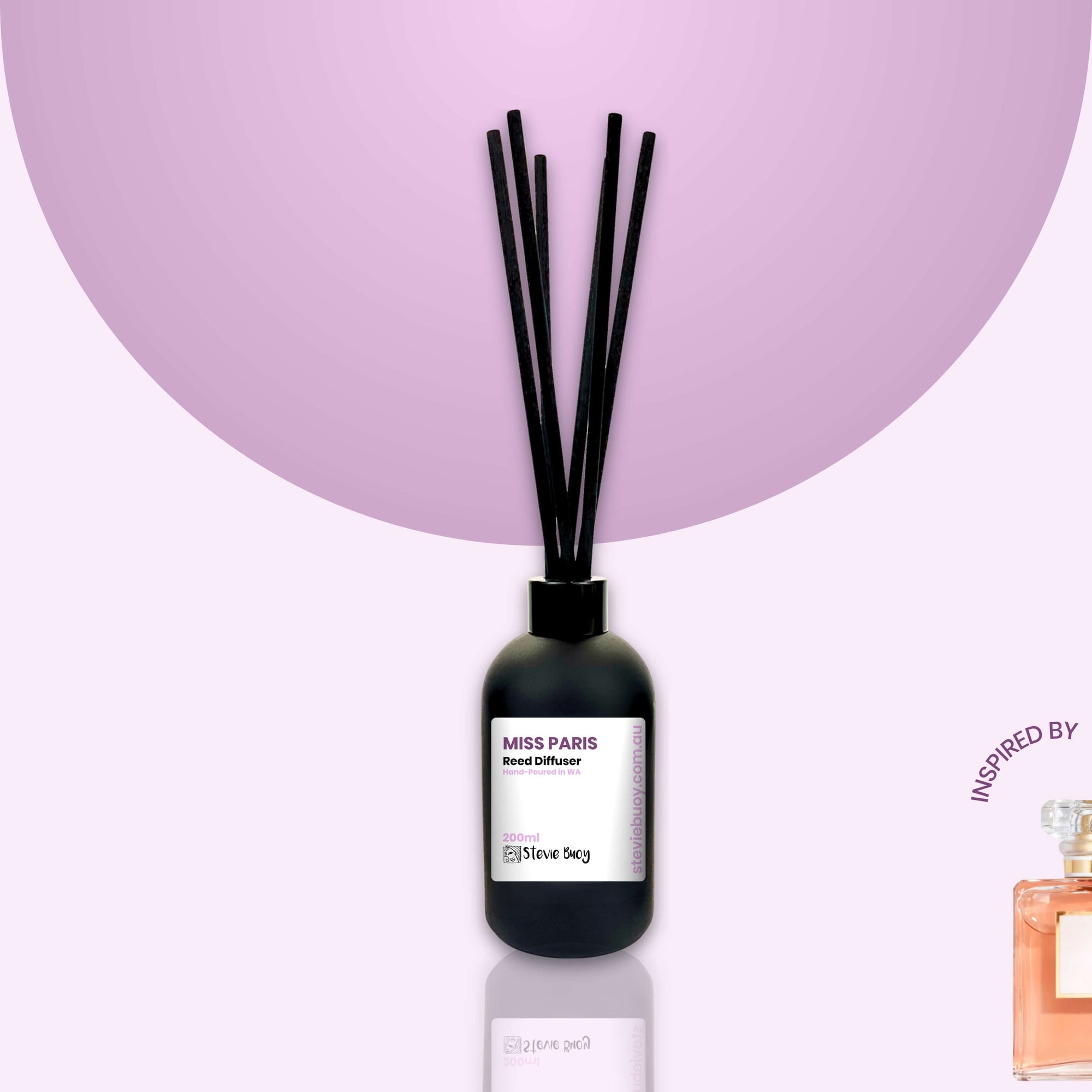 Miss Paris Perfume Scented Reed Diffuser - 200ml by Stevie Buoy