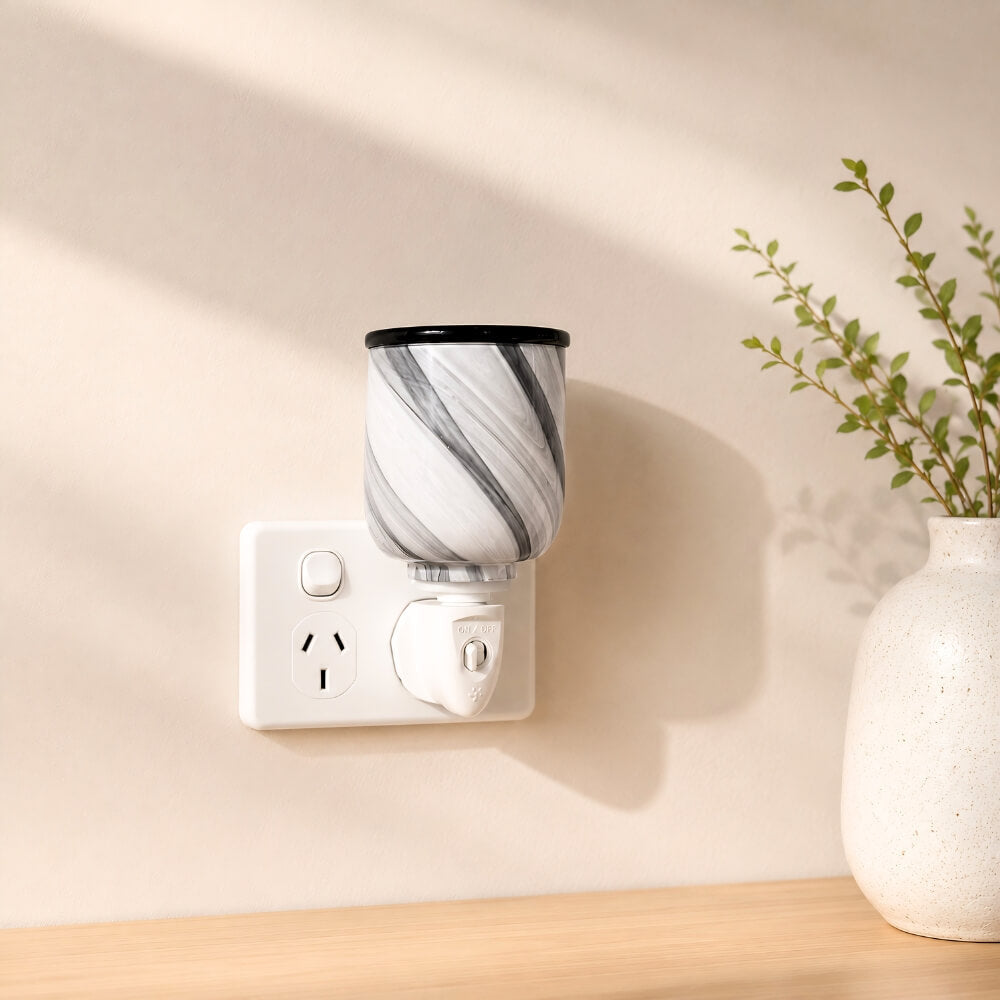 Monochrome Glass Plug in Wax Warmer - by Stevie Buoy