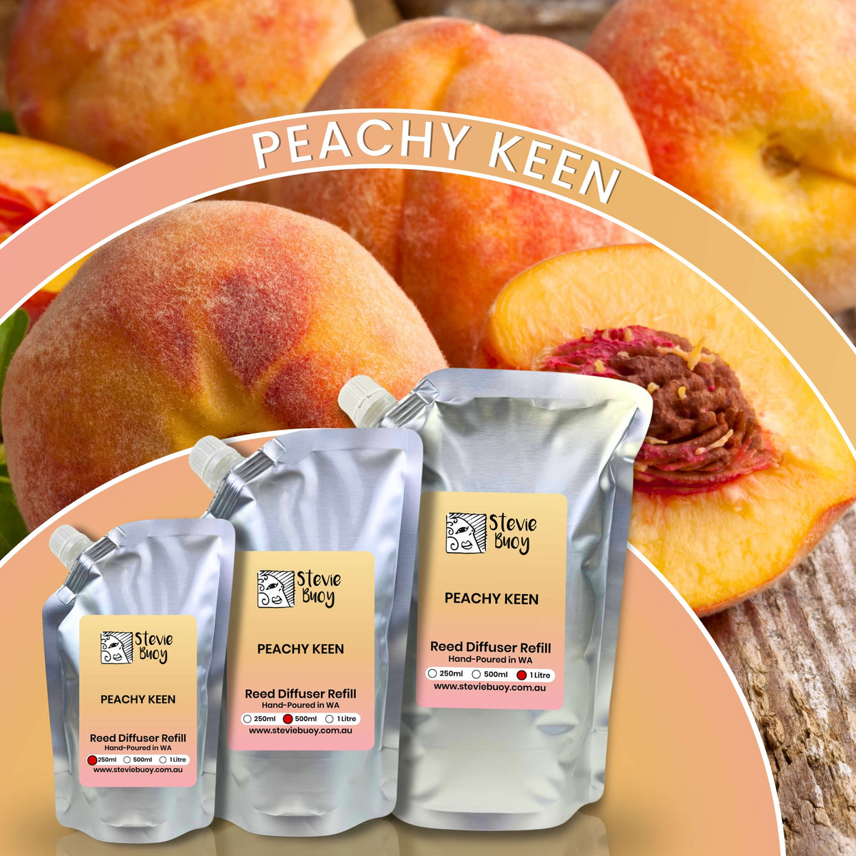 Peachy Keen Reed Diffuser Refill - by Stevie Buoy