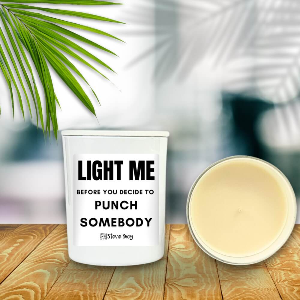 Punch Somebody Naughty Candle - by Stevie Buoy