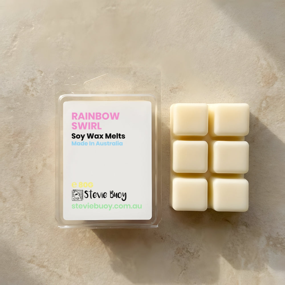 Rainbow Swirl Clamshell Wax Melts - by Stevie Buoy