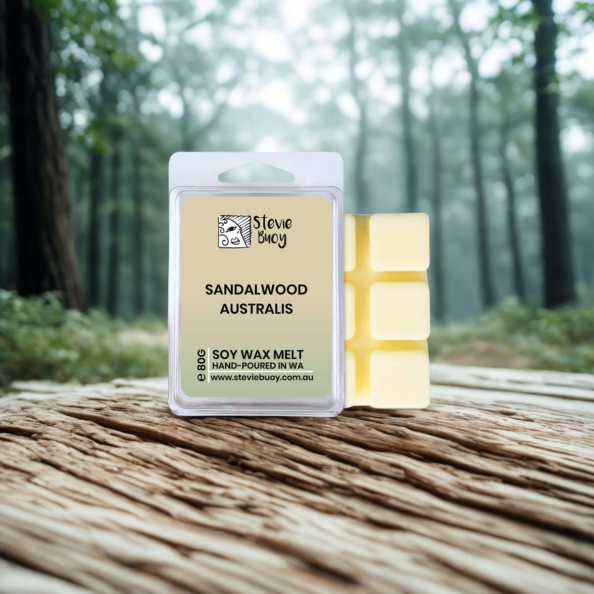 Sandalwood Australis Clamshell Wax Melts - by Stevie Buoy