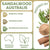 Sandalwood Australis fragrance notes and vegan handmade details.