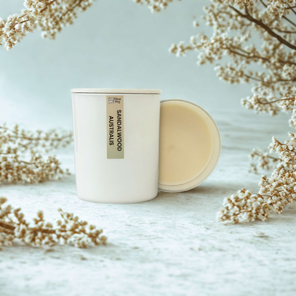 Sandalwood Australis Scented Cocosoy Candles - Large by Stevie Buoy