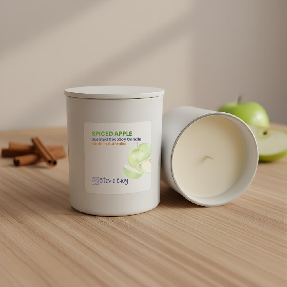 Spiced Apple Scented Cocosoy Candles - Large by Stevie Buoy