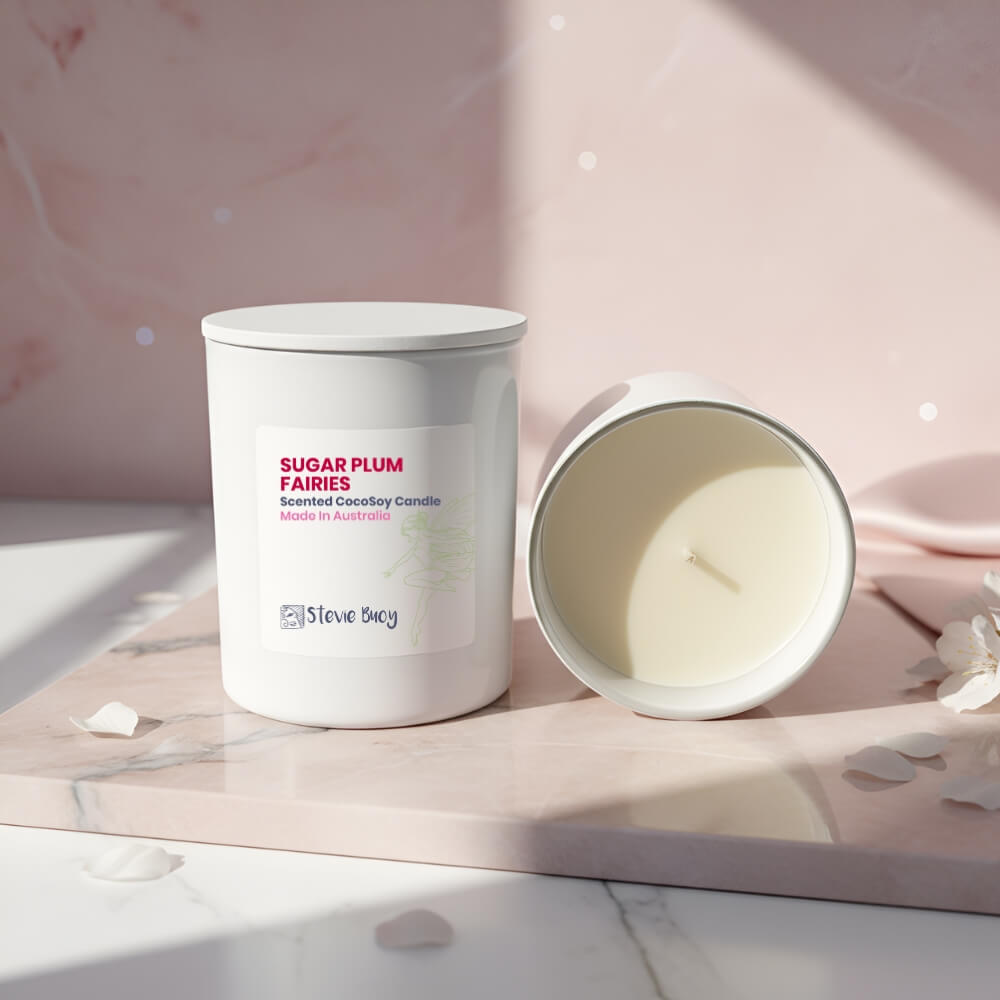 Sugar Plum Fairies Scented Cocosoy Candles - Large by Stevie Buoy