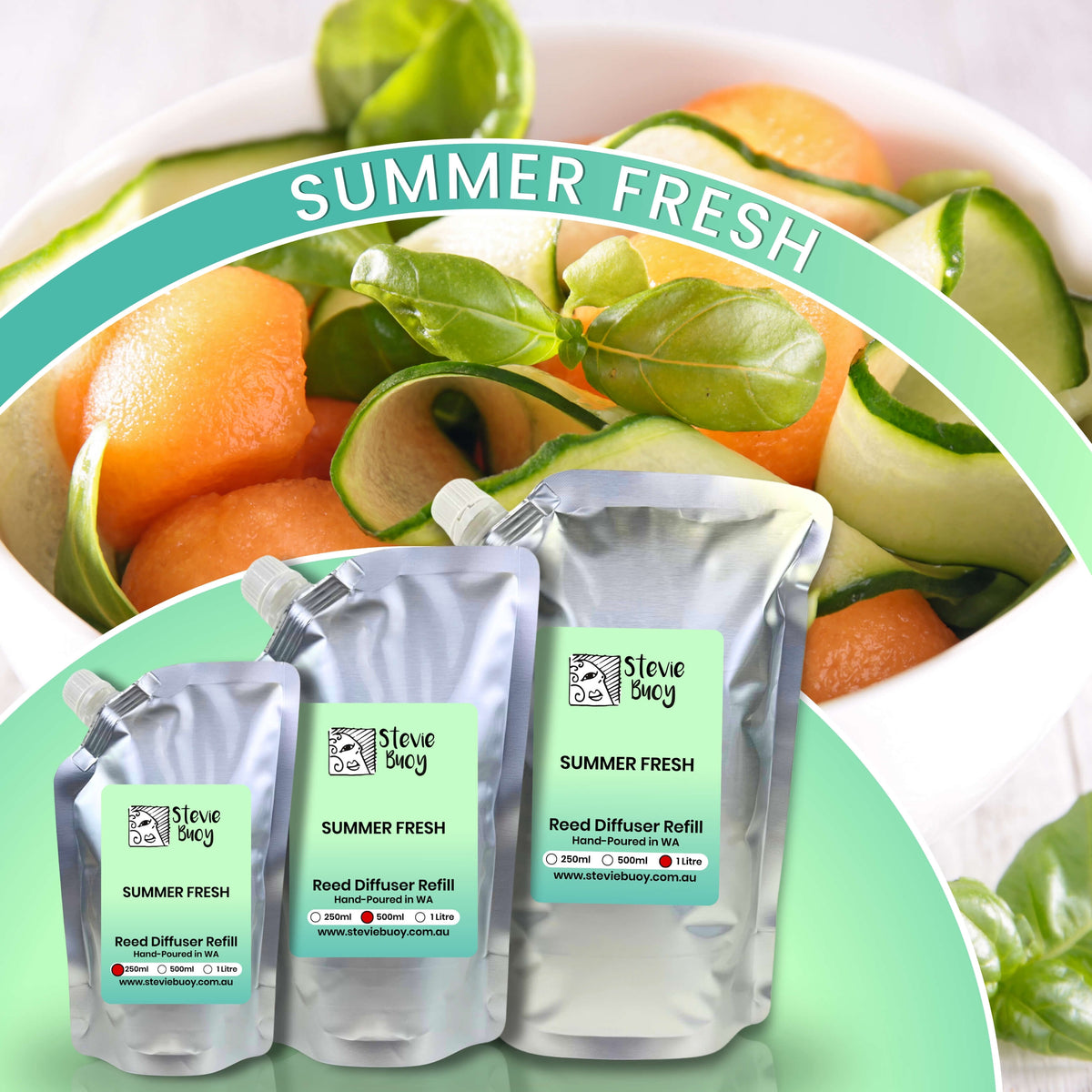 Summer Fresh Reed Diffuser Refill - by Stevie Buoy