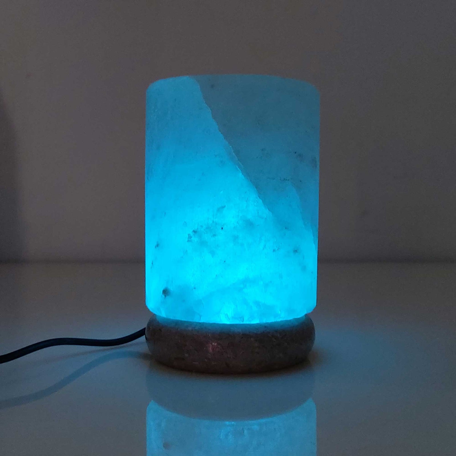Usb Colour Changing Salt Himalayan Lamp - Cylinder Shape Pink Rock Led Light - by Stevie Buoy