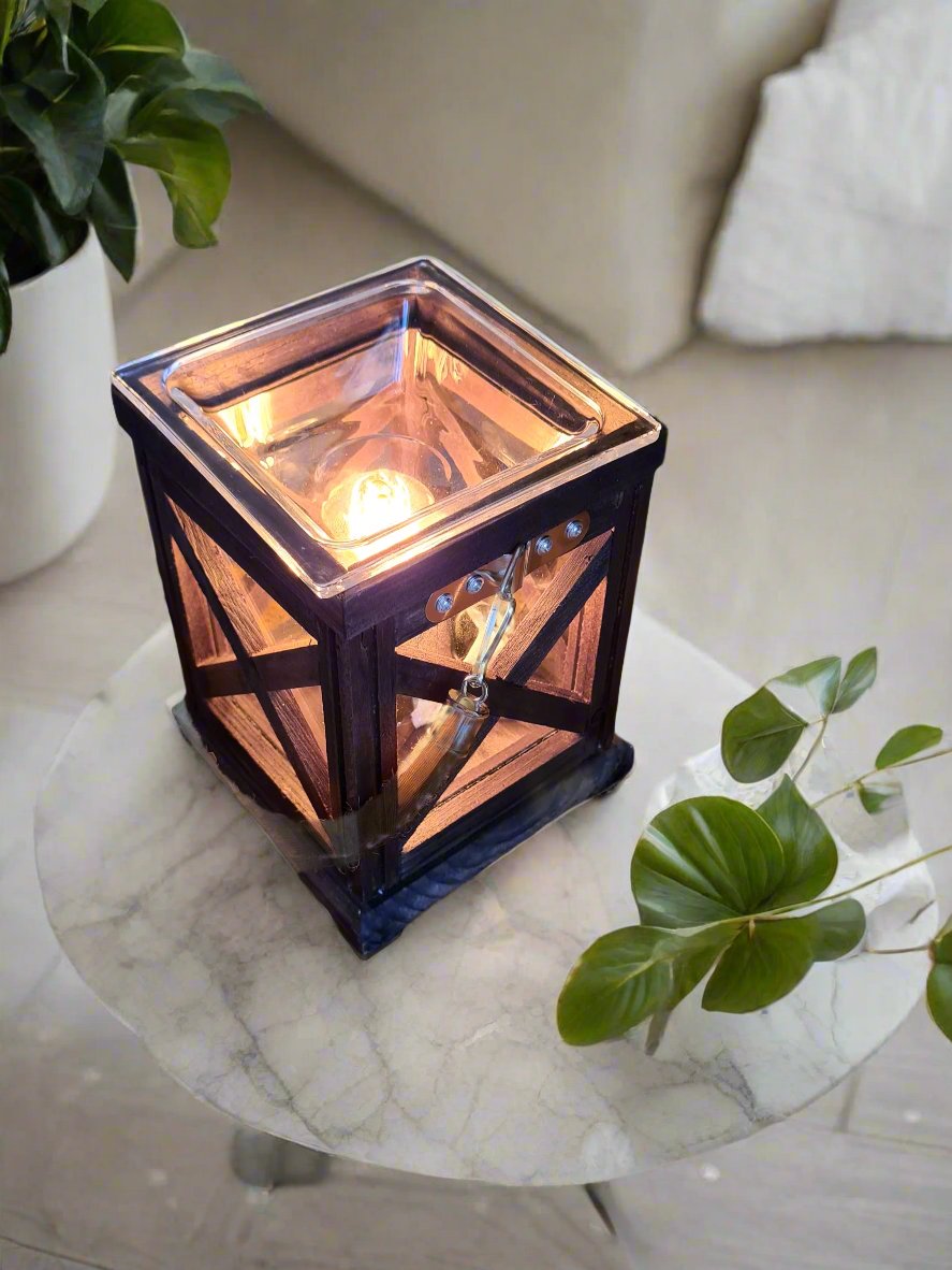 Walnut & Rope Vintage Bulb Illumination Warmer - by Stevie Buoy